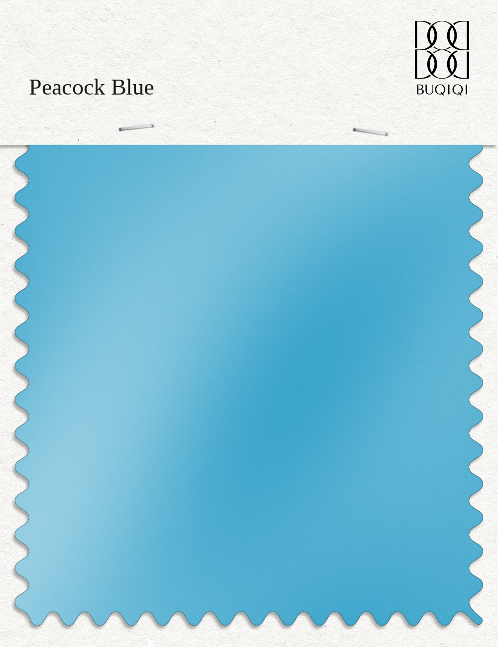 BUQIQI  Fabric Color Swatches -Peacock Blue