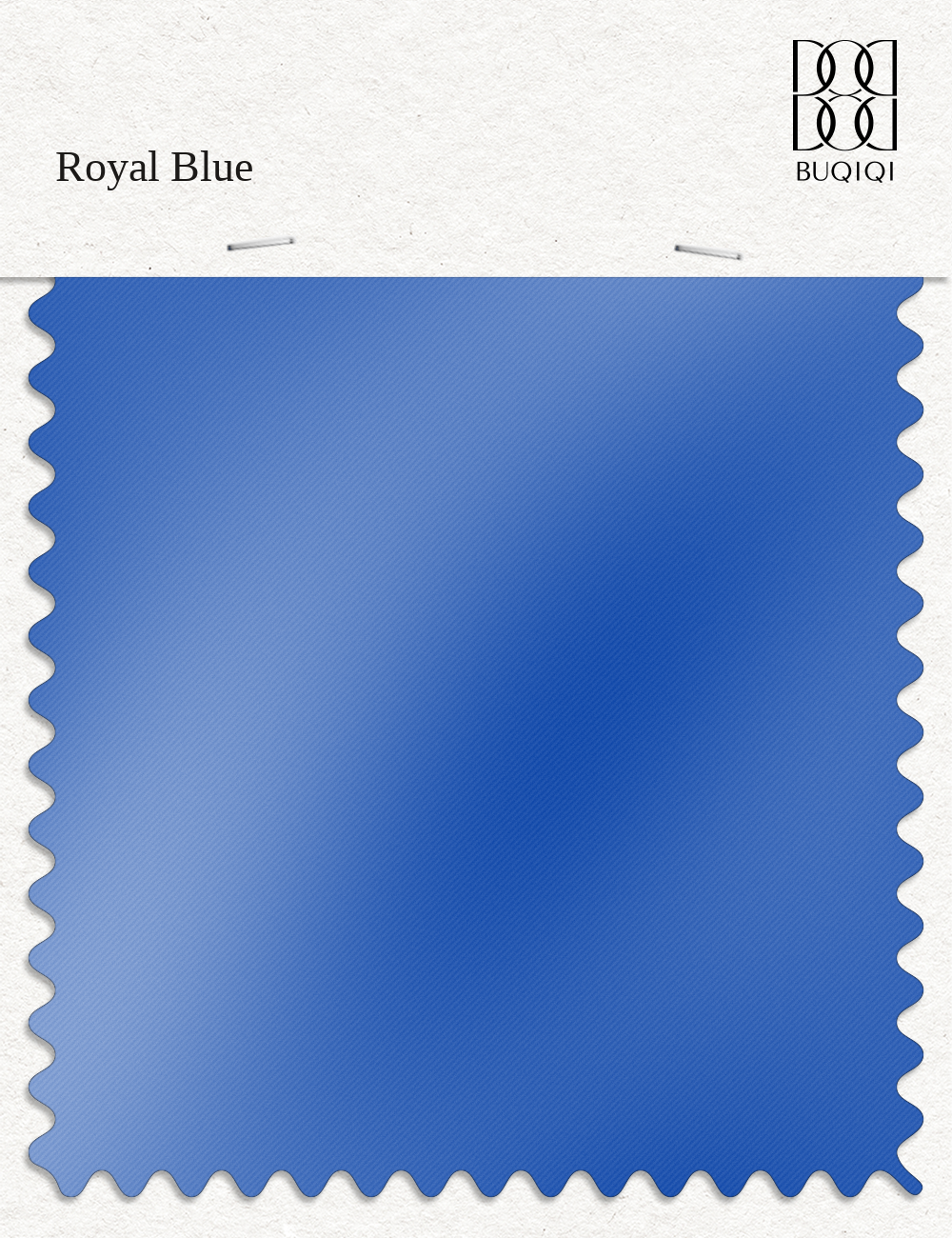 BUQIQI  Fabric Color Swatches -Royal Blue