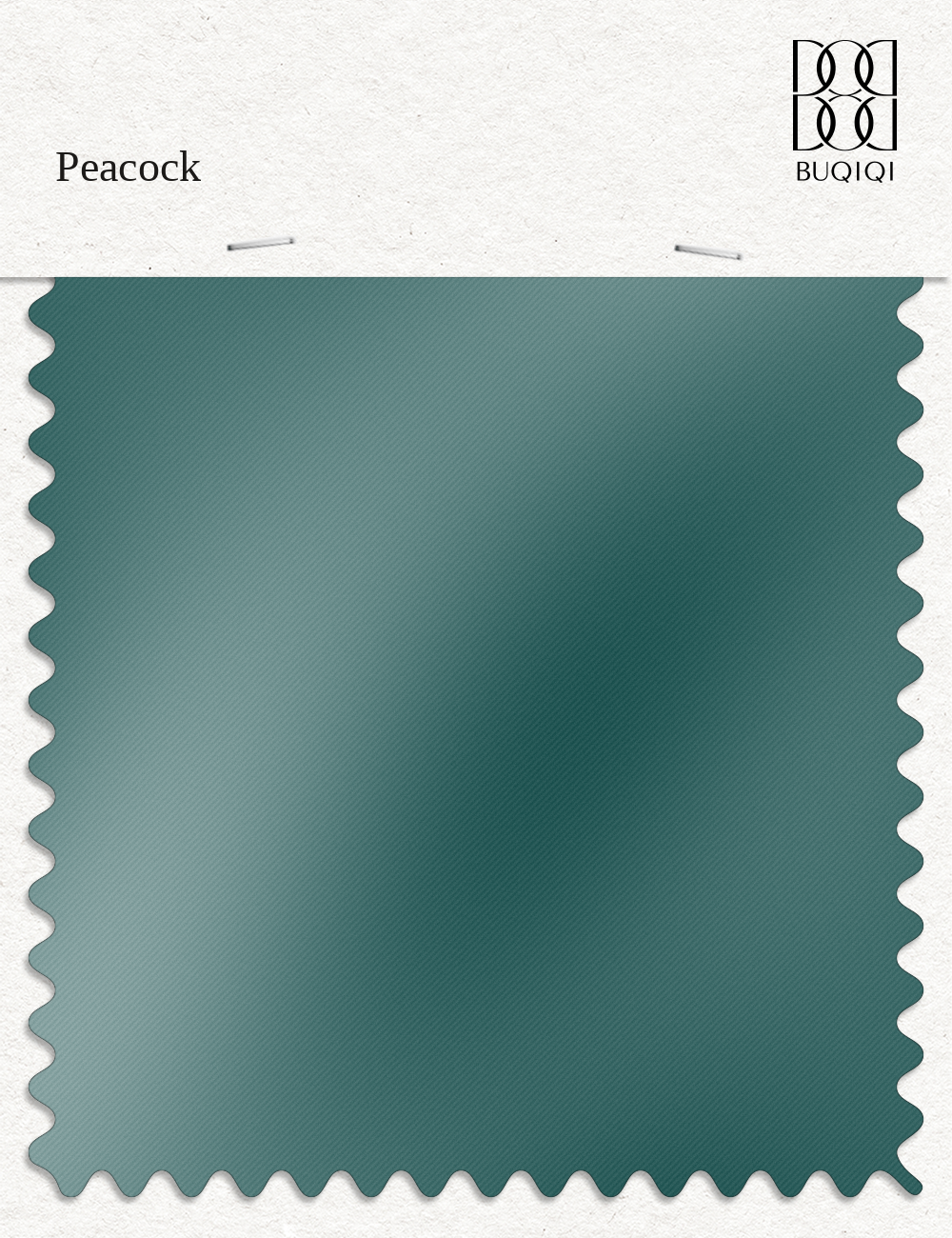BUQIQI  Fabric Color Swatches -Peacock