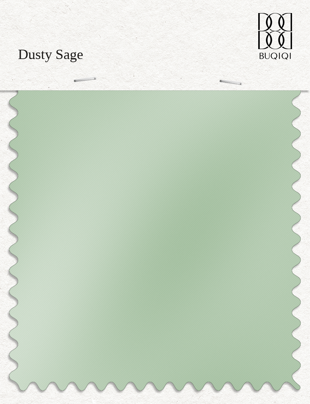 BUQIQI  Fabric Color Swatches -Dusty Sage
