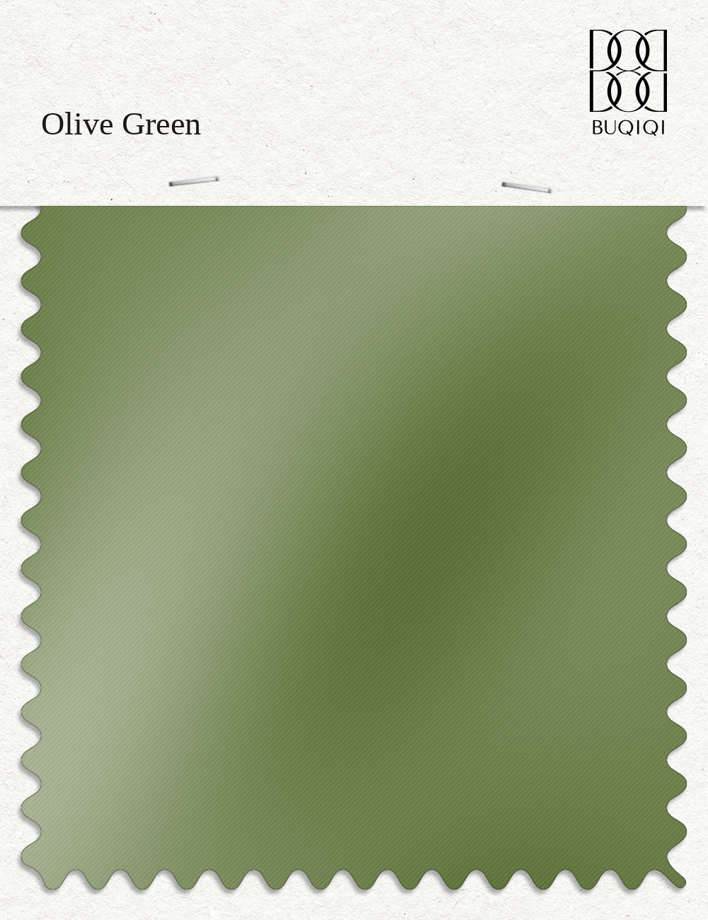 BUQIQI  Fabric Color Swatches -Olive Green