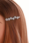 Silver Rhinestone Flower Bobby Pins Crystal Bridal Hair Pins