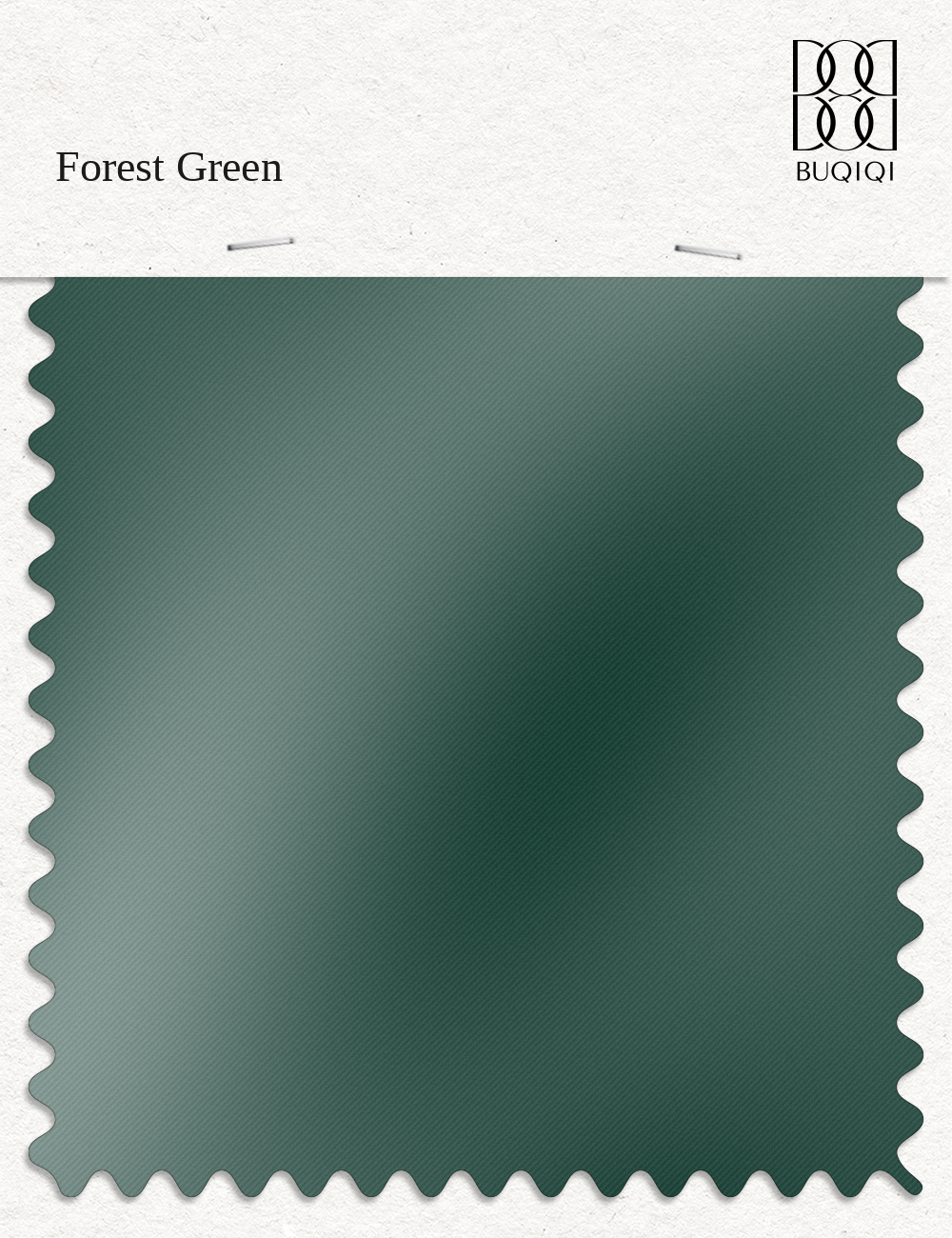BUQIQI  Fabric Color Swatches -Forest Green