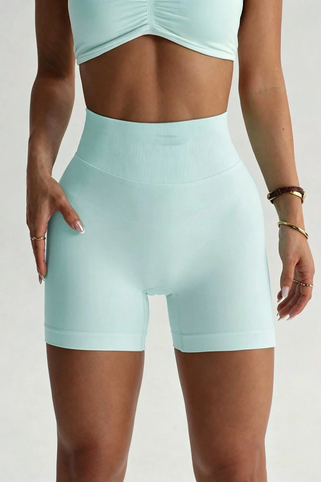 High Waist Ruched Butt Lift Anti Chafing Safety Shorts