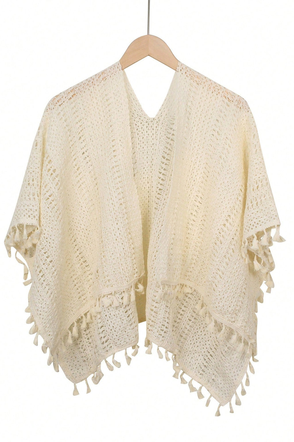 Crochet Tassel Kimono Beach Cover Up Shawl