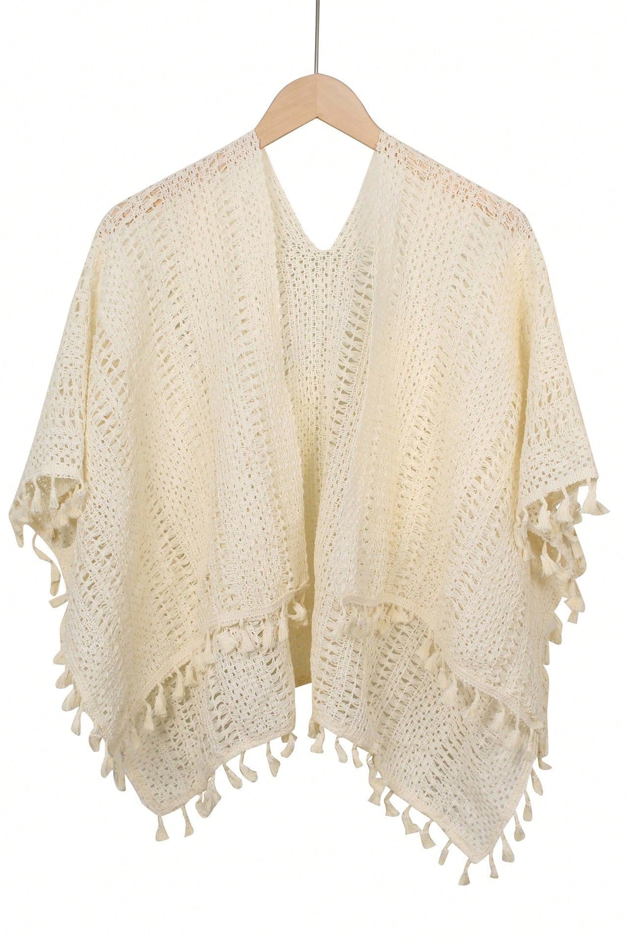 Crochet Tassel Kimono Beach Cover Up Shawl