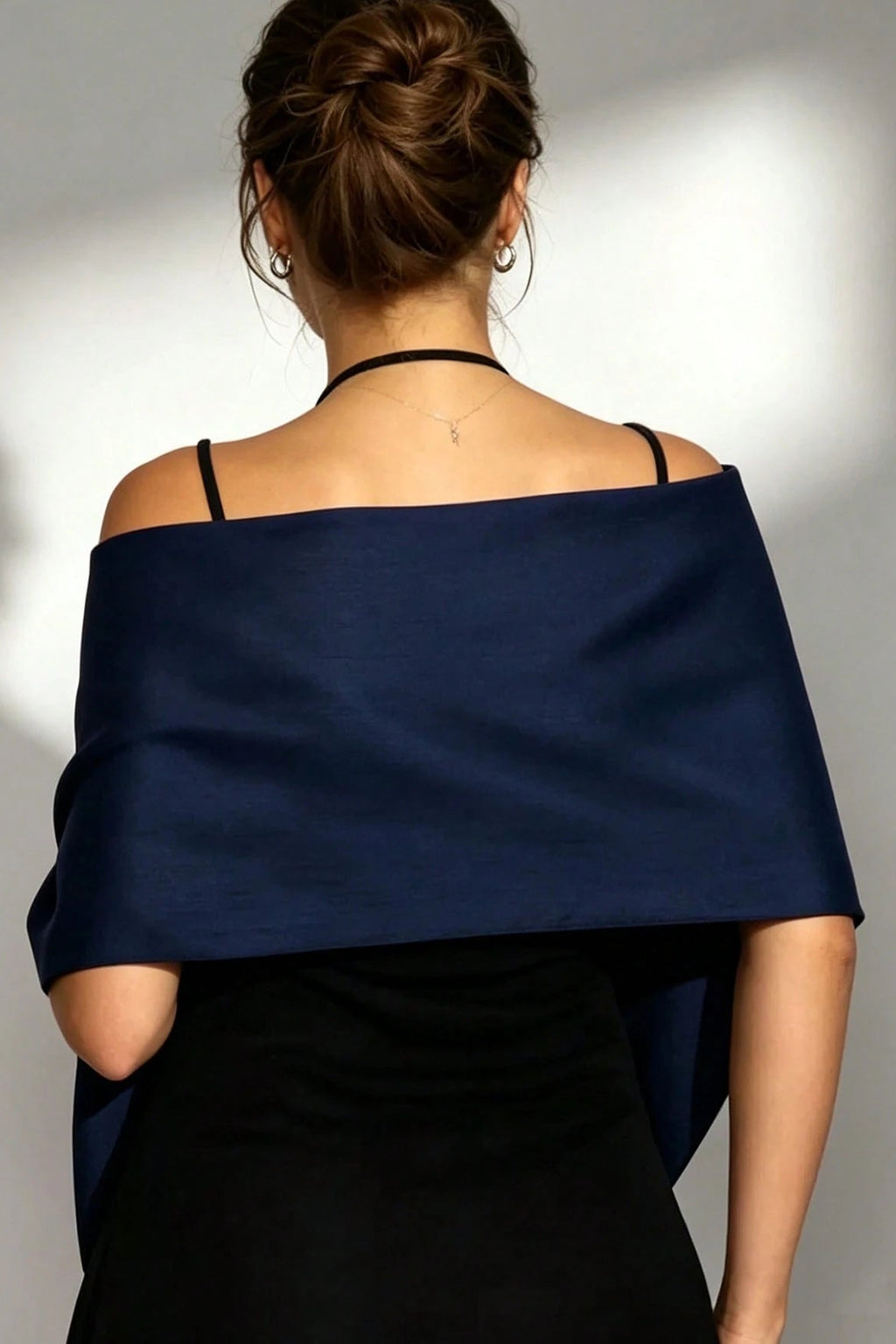 Luxury Satin Bow Wrap Formal Party Shoulder Shawl