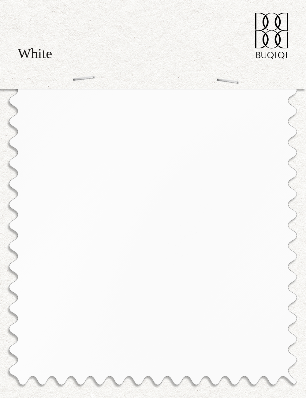 BUQIQI  Fabric Color Swatches -White