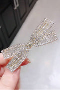 Rhinestone Hollow Bow Hair Clip Sparkly Crystal Bow Alligator Hair Barrette