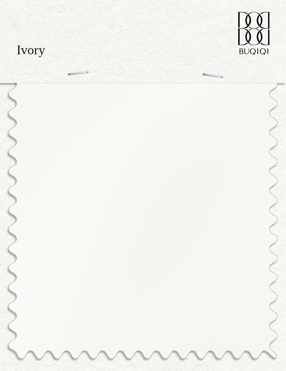BUQIQI  Fabric Color Swatches -Ivory