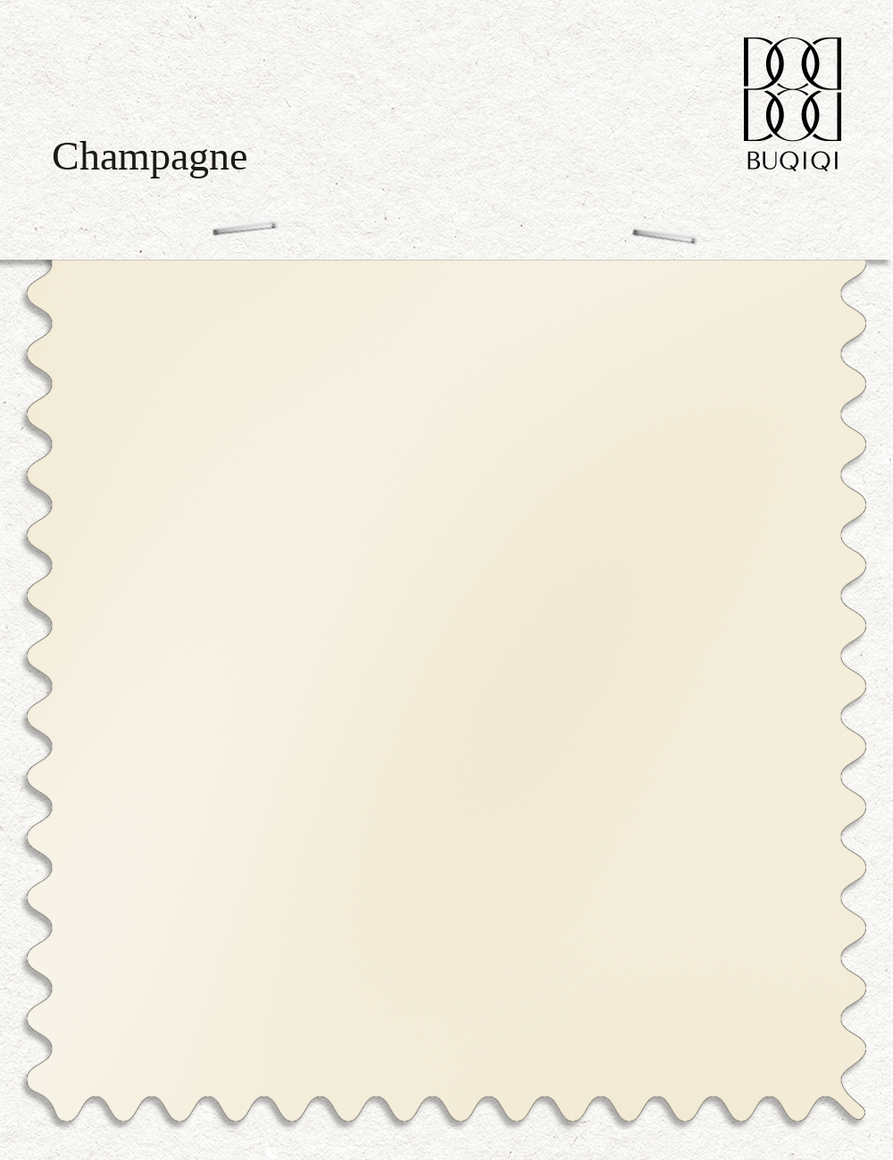 BUQIQI  Fabric Color Swatches -Champagne