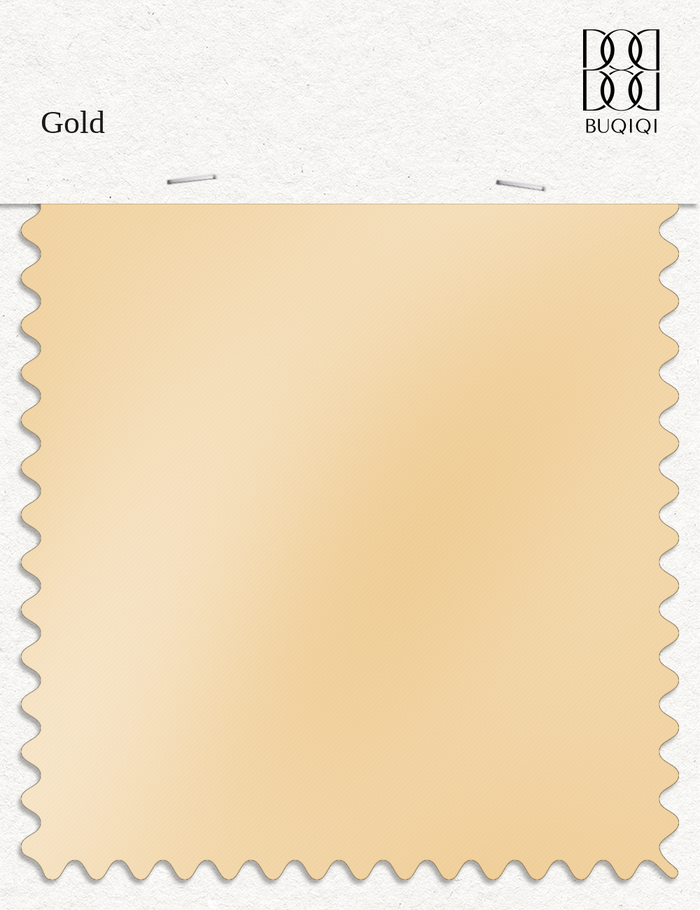 BUQIQI  Fabric Color Swatches -Gold