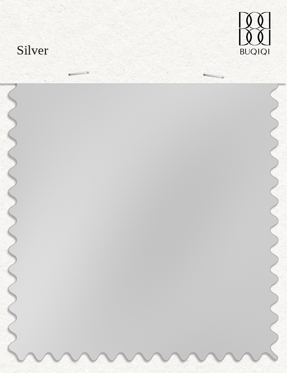 BUQIQI  Fabric Color Swatches -Silver