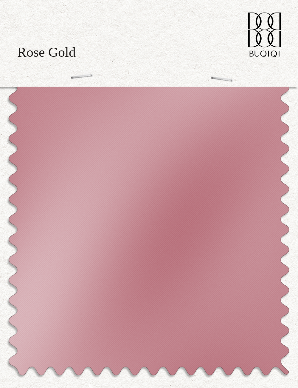 BUQIQI  Fabric Color Swatches -Rose Gold