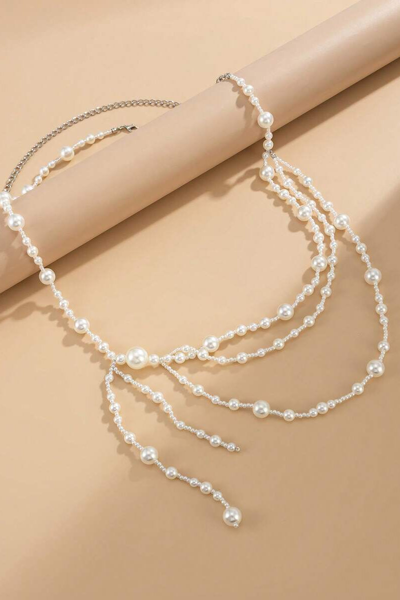 Multi-Layer Pearl Body Chain Tassel Pearl Waist Bikini Jewelry