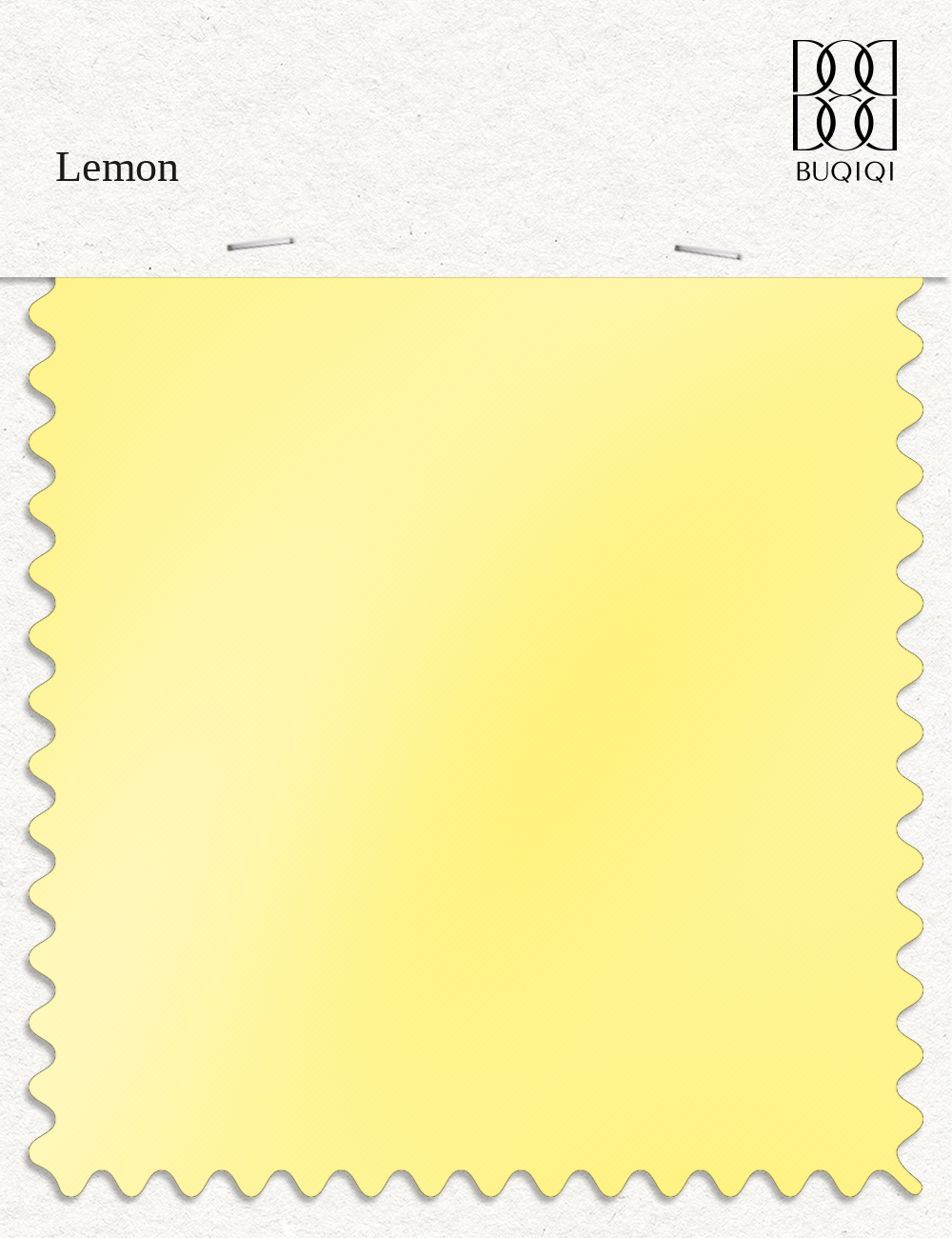 BUQIQI  Fabric Color Swatches -Lemon