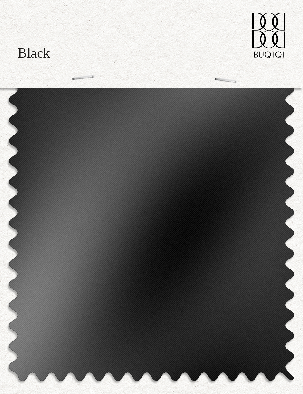 BUQIQI  Fabric Color Swatches -Black
