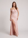 Blushing Pink Tulle Mermaid Off-the-Shoulder Back Zip Floor-Length Dress with Appliques