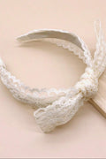 Cream Lace Knotted Headband Vintage Floral Lace Bridal Hair Band