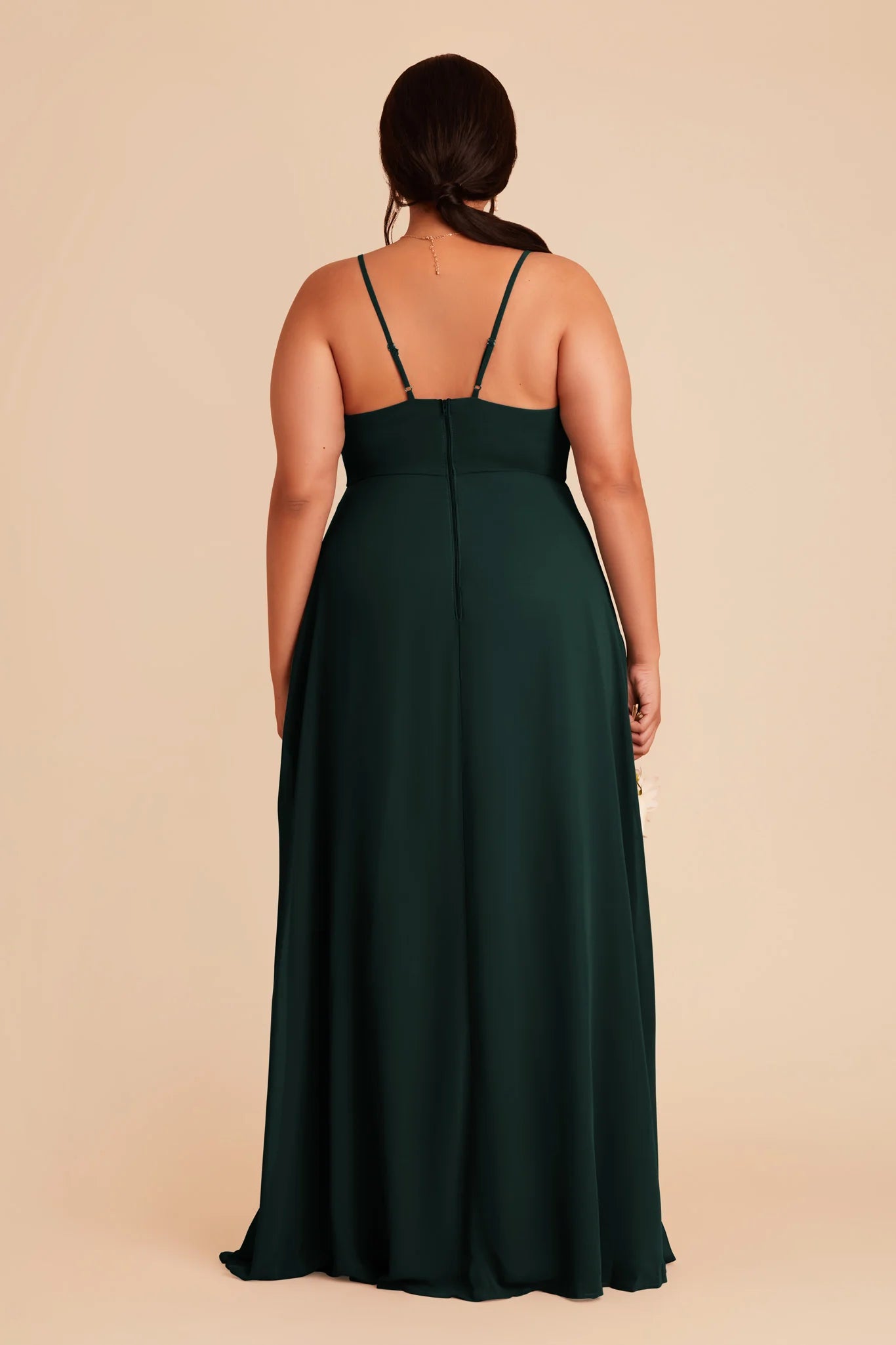 Bargain A-Line V Neck Sleeveless Chiffon Slit Maxi Bridesmaid Dress