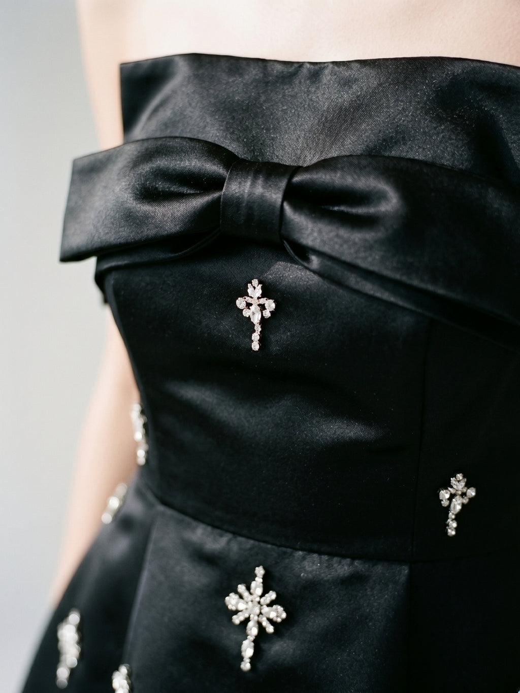 Black Matte Satin A-Line Straight Neck Backless Short Homecoming Dress with Beading