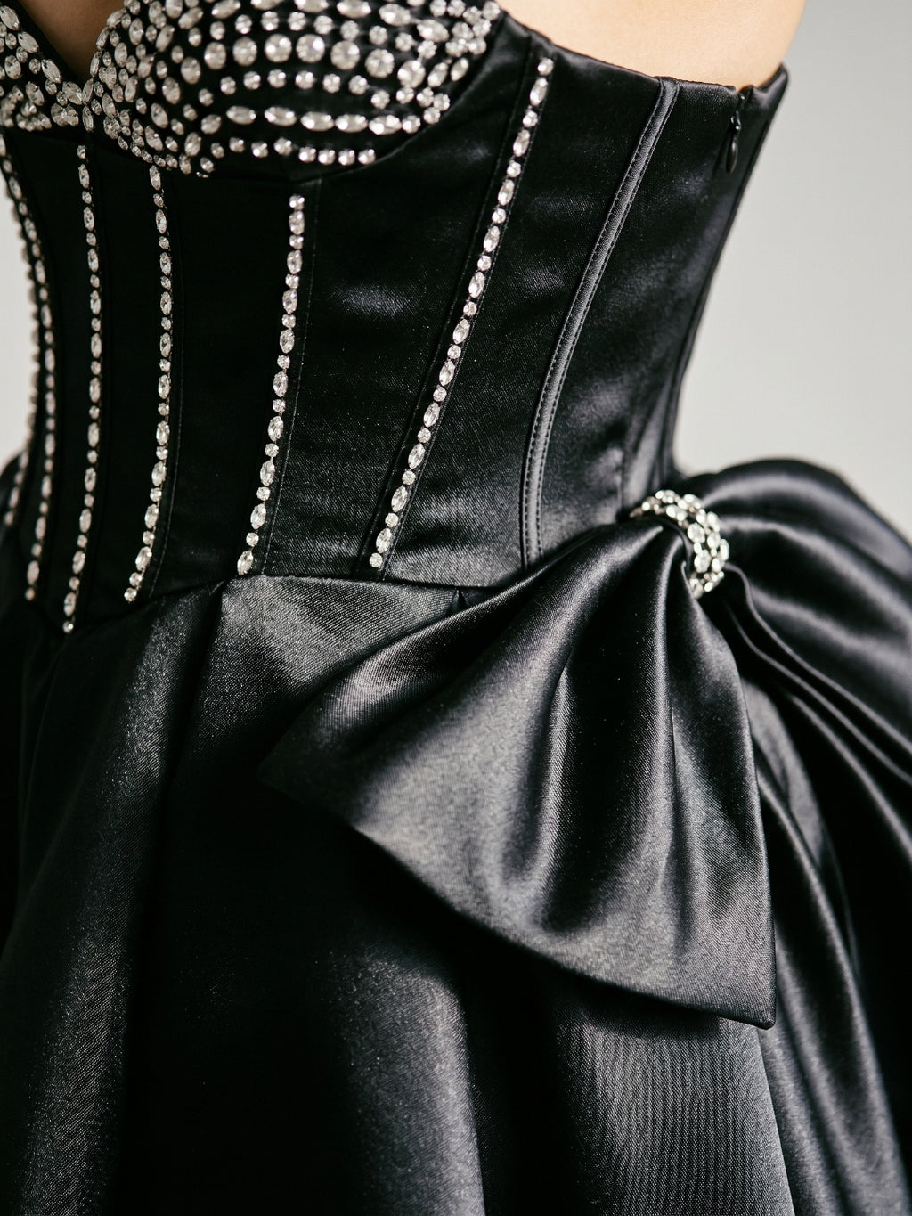 Black Matte Satin A-Line Sweetheart Short Homecoming Dress with Beading