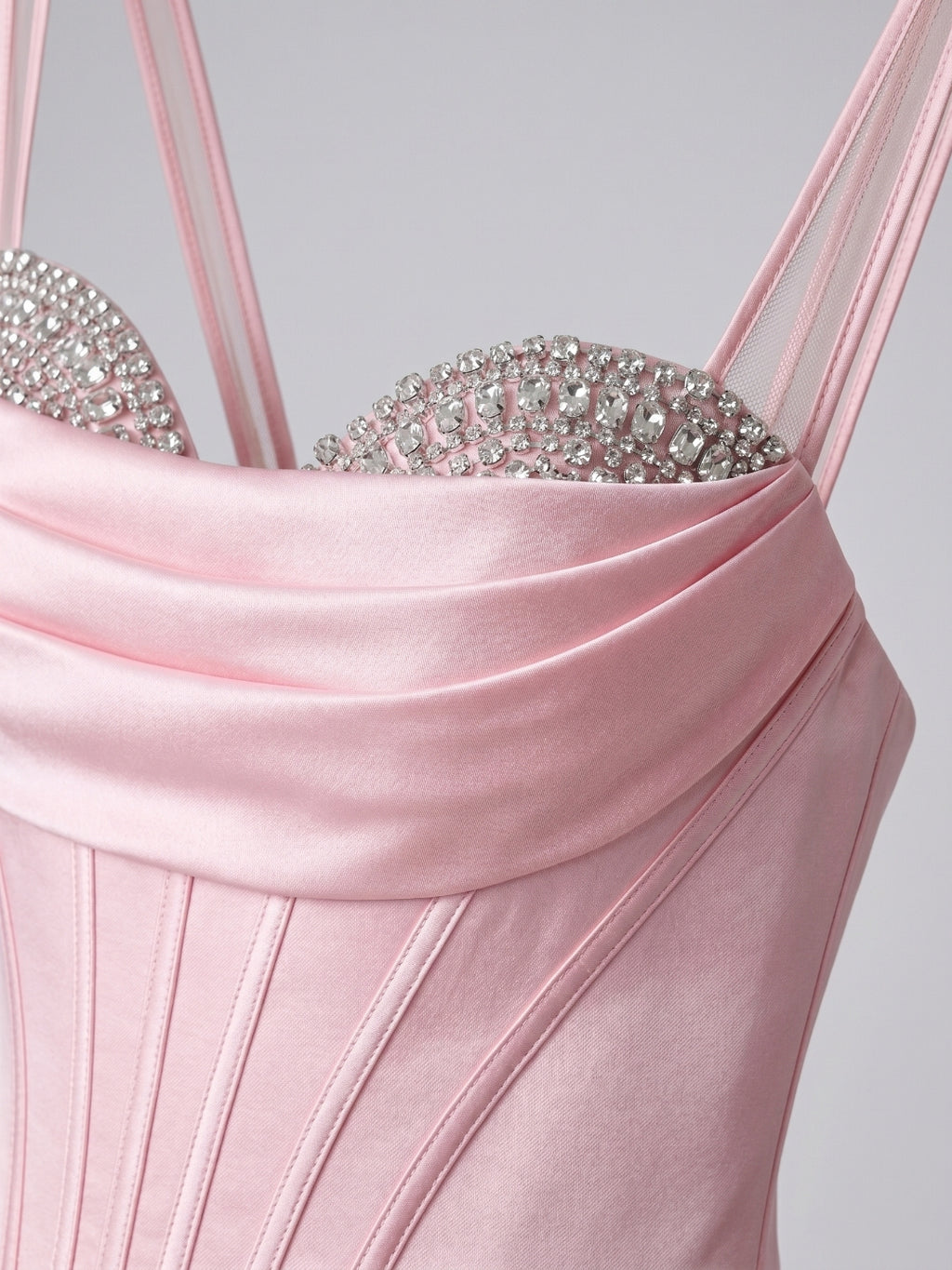 Blushing Pink Satin A-Line Sweetheart Short Homecoming Dress with Beading