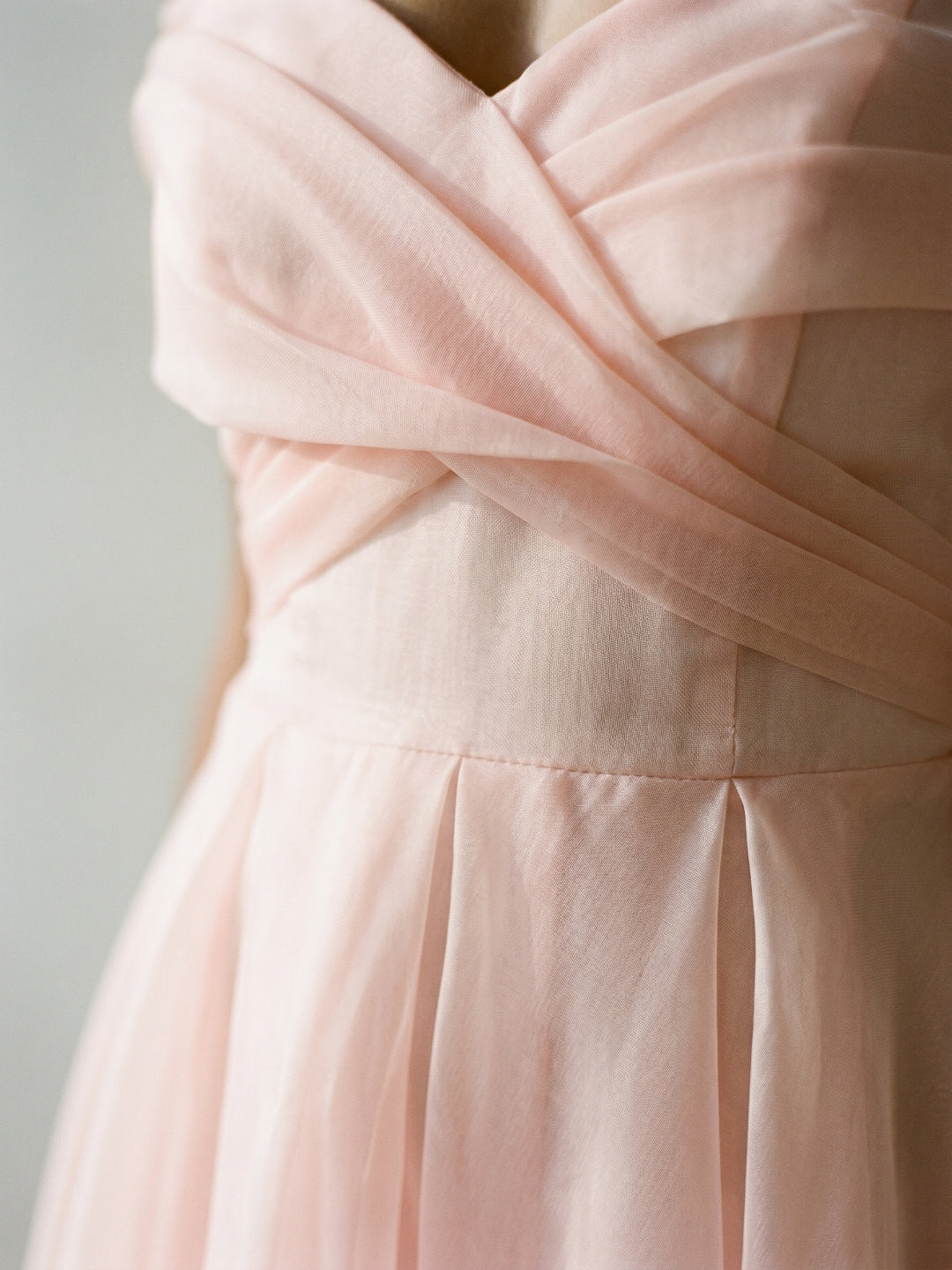 Blushing Pink Tulle A-Line Off-Shoulder Backless Asymmetrical Homecoming Dress with Pleating