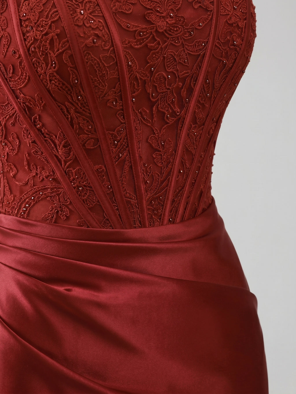 Burgundy Satin Column Straight Neck Back Zip Short Homecoming Dress with Pleating