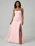 Coquette Blushing Pink Chiffon Trumpet Sweetheart Ankle-Length Bridesmaid Dress