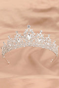 Silver Crystal Bridal Tiara Sparkly Rhinestone Princess Wedding Crown