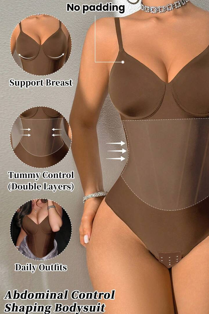 Double Layer Tummy Control Underwire Shaping Bodysuit