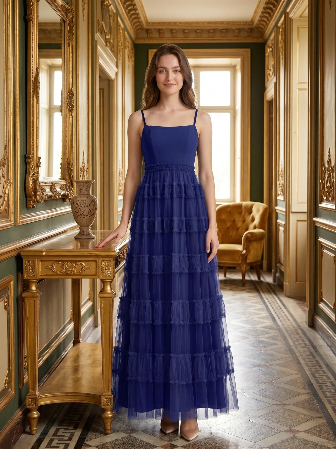 cold shoulder long chiffon bridesmaid dress Lavetir Sky Blue A-Line Cold Shoulder Split Side Ruched Floor-Length Chiffon Bridesmaid Dresses 2026 main image 0