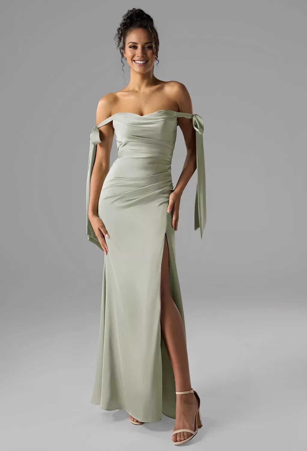 Fashion Mermaid Sweetheart Neckline Sleeveless Side Slit Floor Length Bridesmaid Dresses