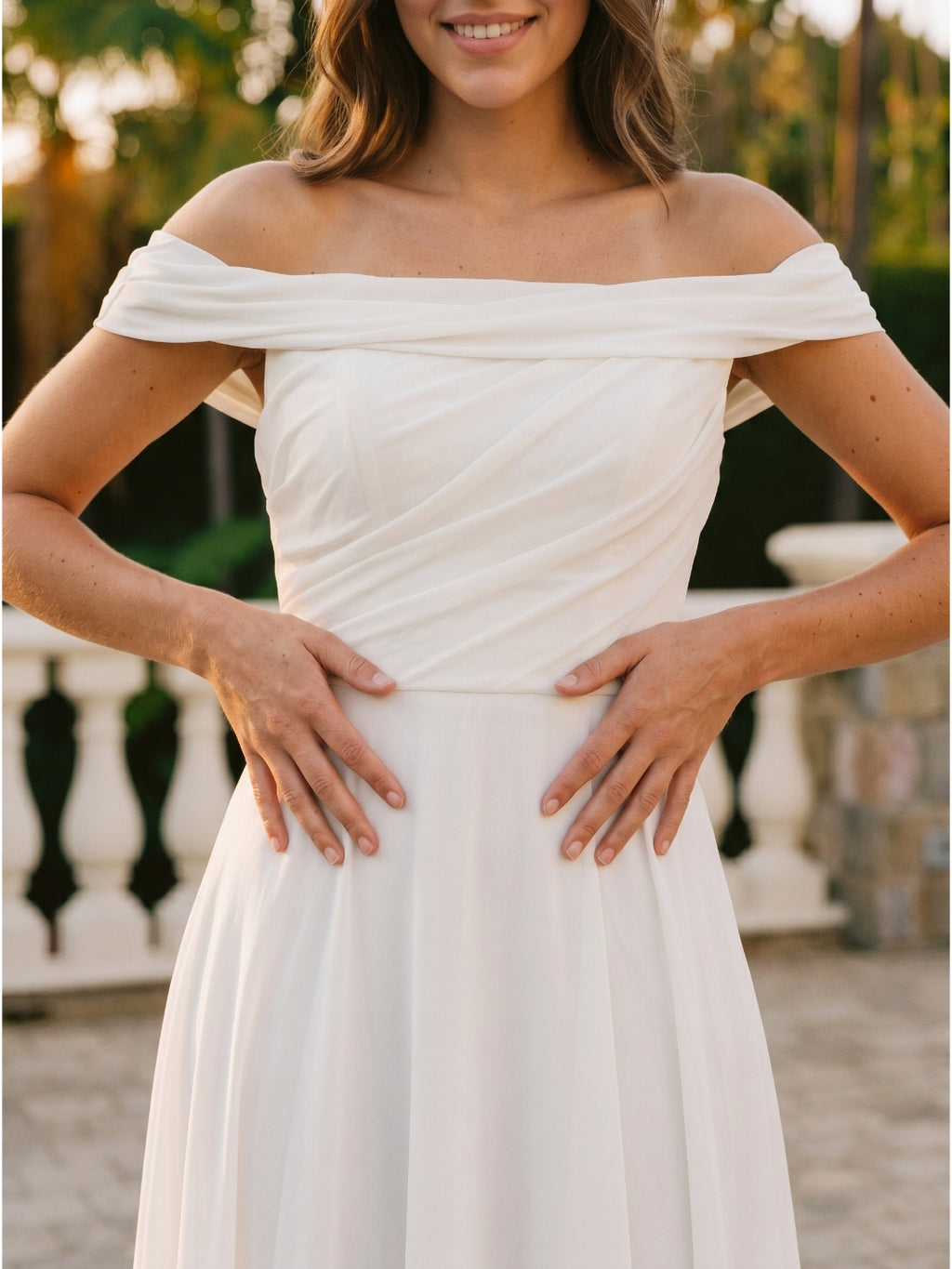 Ivory Chiffon A-Line One Shoulder Back Zip Floor-Length Bridesmaid Dress