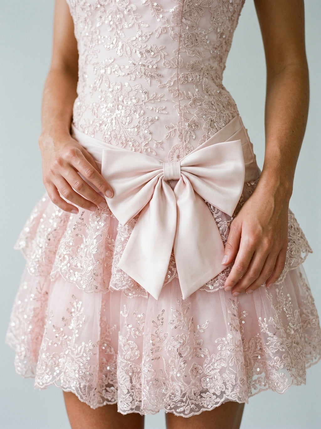 Petal Satin A-Line Straight Neck Back Zip Short Homecoming Dress with Cascading Ruffles