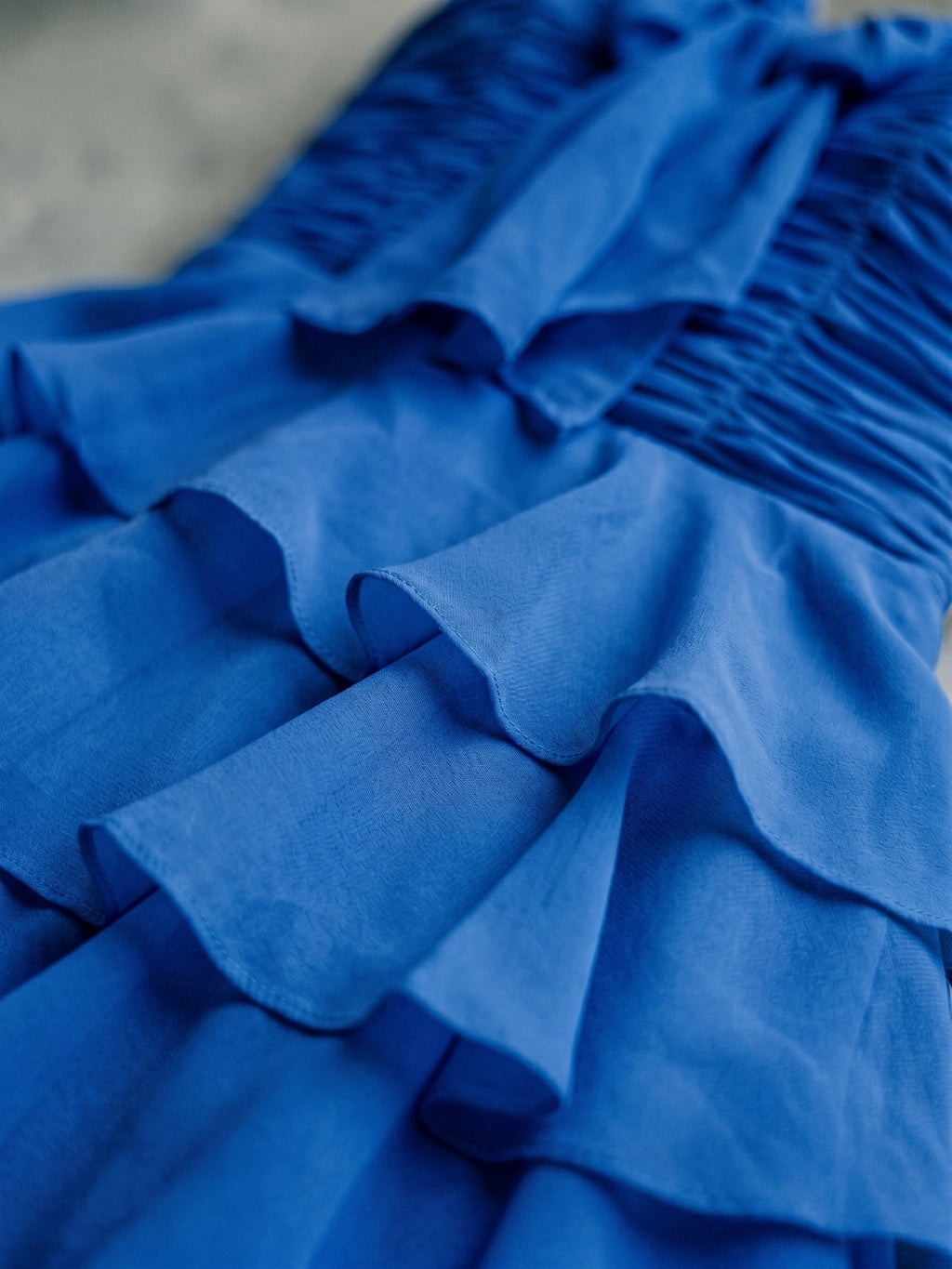 Royal Blue Chiffon A-Line Sweetheart Back Zip Short Homecoming Dress with Cascading Ruffles