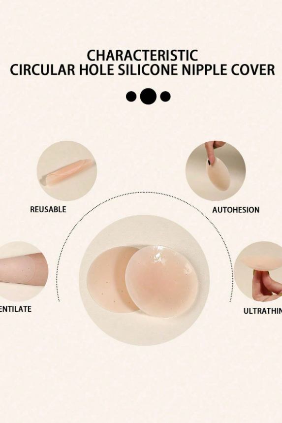 Reusable Invisible Silicone Nipple Pieces Set