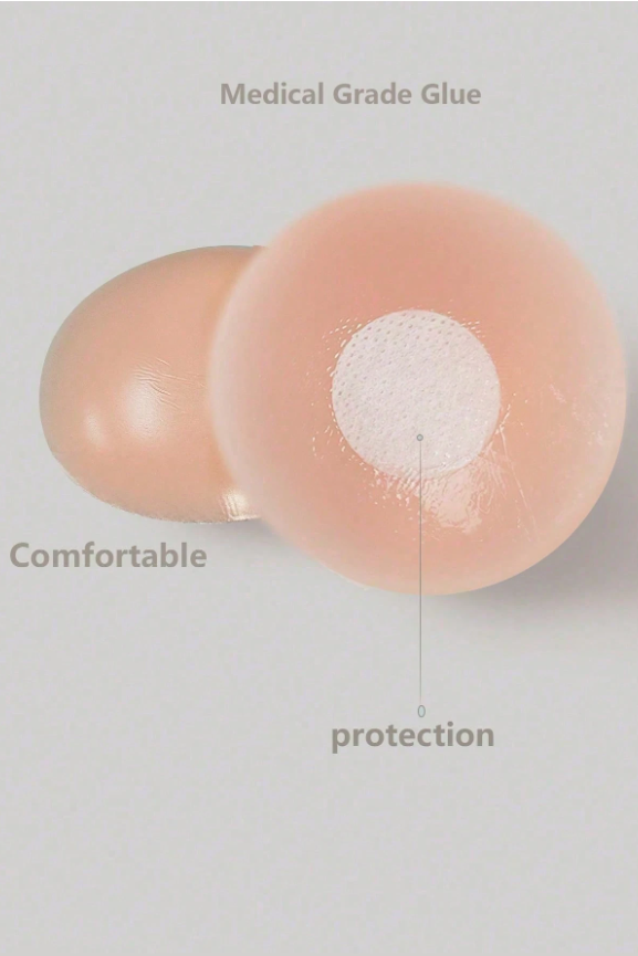 Reusable Invisible Silicone Nipple Covers with Storage Box