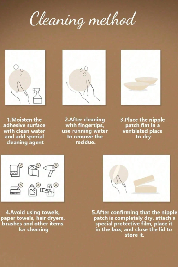Reusable Invisible Silicone Nipple Covers with Storage Box