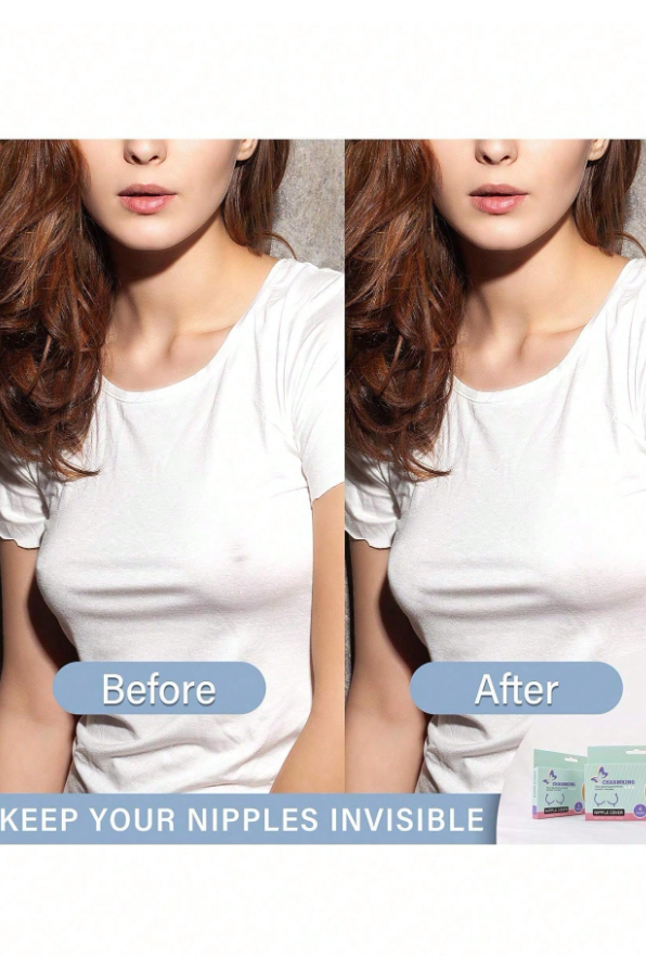 Reusable Invisible Silicone Nipple Covers with Storage Box