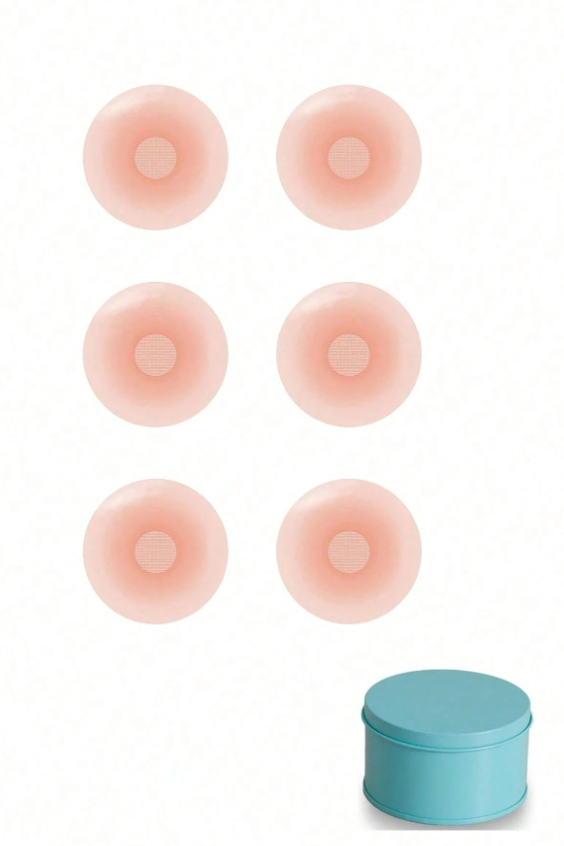 Reusable Invisible Silicone Nipple Covers with Storage Box