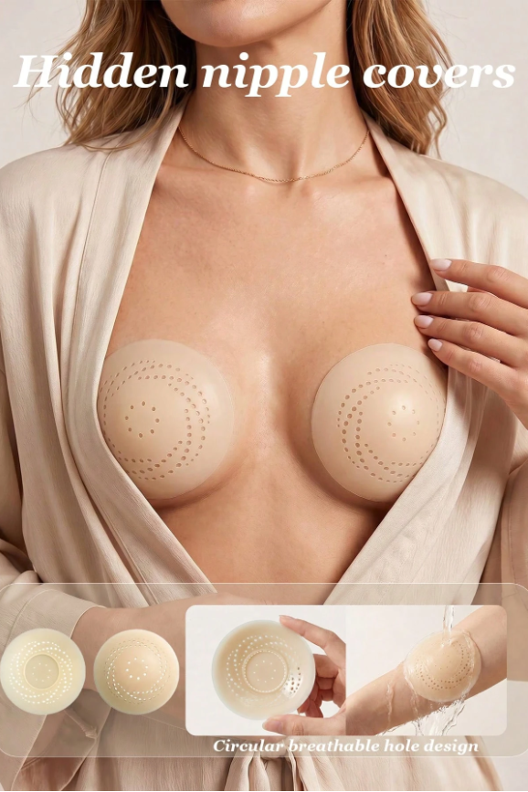 Breathable Perforated Reusable Silicone Nipple Covers