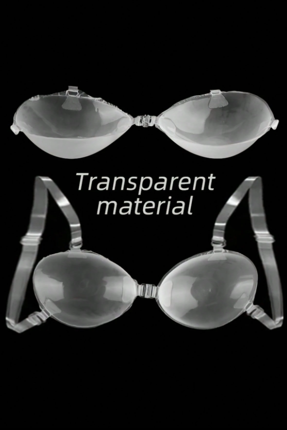 Transparent Front Clip Silicone Invisible Strapless Bra