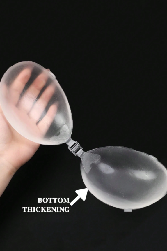 Transparent Front Clip Silicone Invisible Strapless Bra