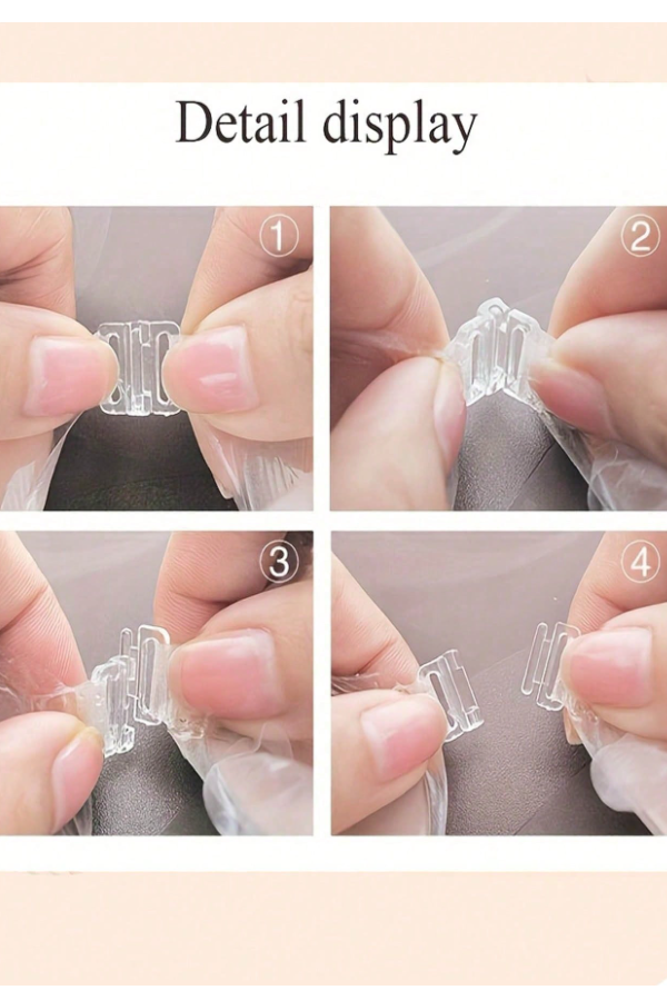 Transparent Front Clip Silicone Invisible Strapless Bra