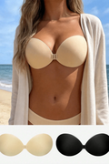 Round Cup Breathable Front Clip Reusable Adhesive Bra