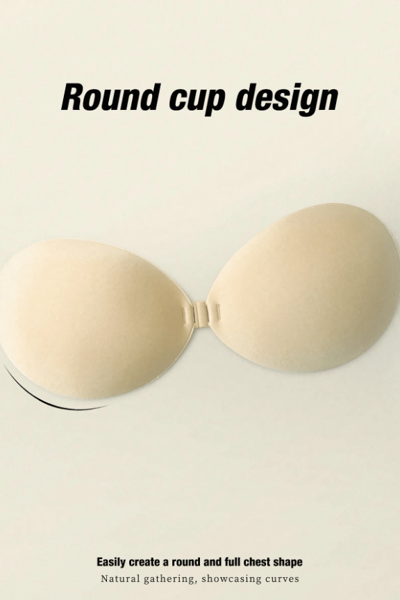 Round Cup Breathable Front Clip Reusable Adhesive Bra