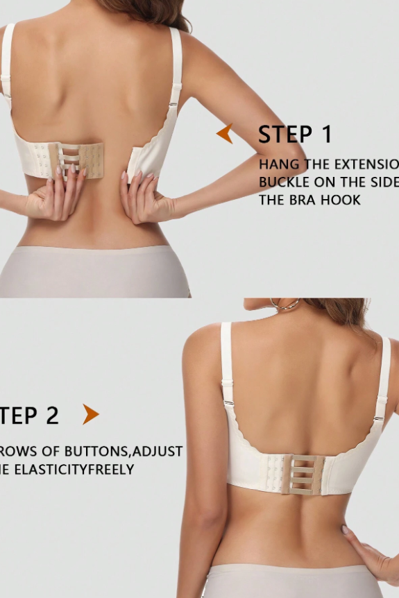Elastic Mesh 4 Hooks Bra Extender Extension Strap