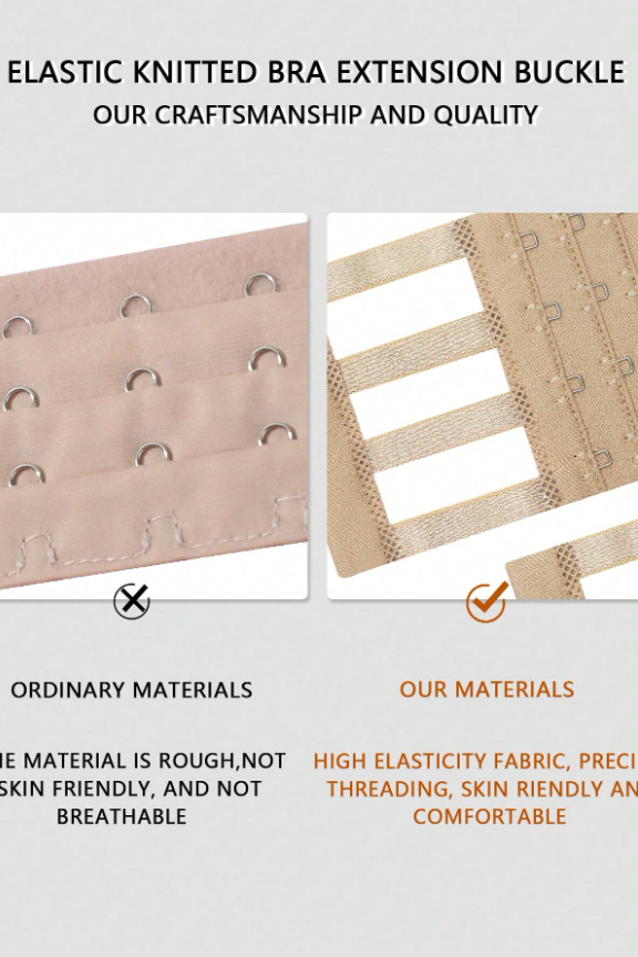 Elastic Mesh 4 Hooks Bra Extender Extension Strap
